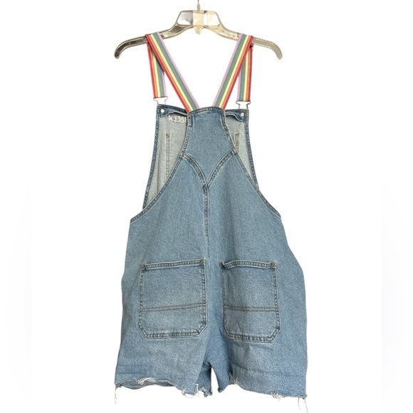 Queen Pride Denim Overalls Rainbow Straps - Medium - Picture 3 of 7